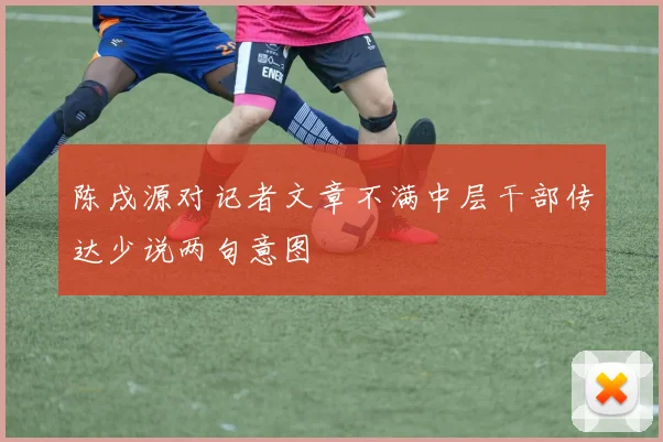 陈戌源对记者文章不满中层干部传达少说两句意图